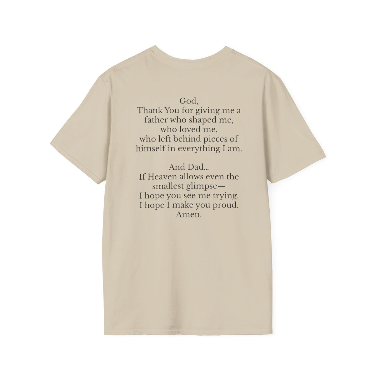 Memorial Prayer T-Shirt — 'God, Thank You for Giving Me a Father' Tribute Tee
