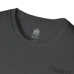 Equipped Cross T-Shirt — Christian Faith Shirt with 'Equipped' Back Print and 2 Timothy 3:17 Chest
