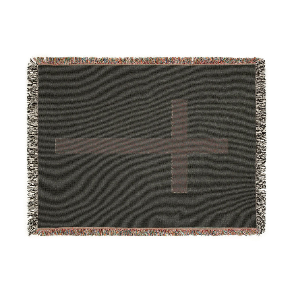 PERSONALIZABLE Woven Blanket —  Keep the cross or use your own image!