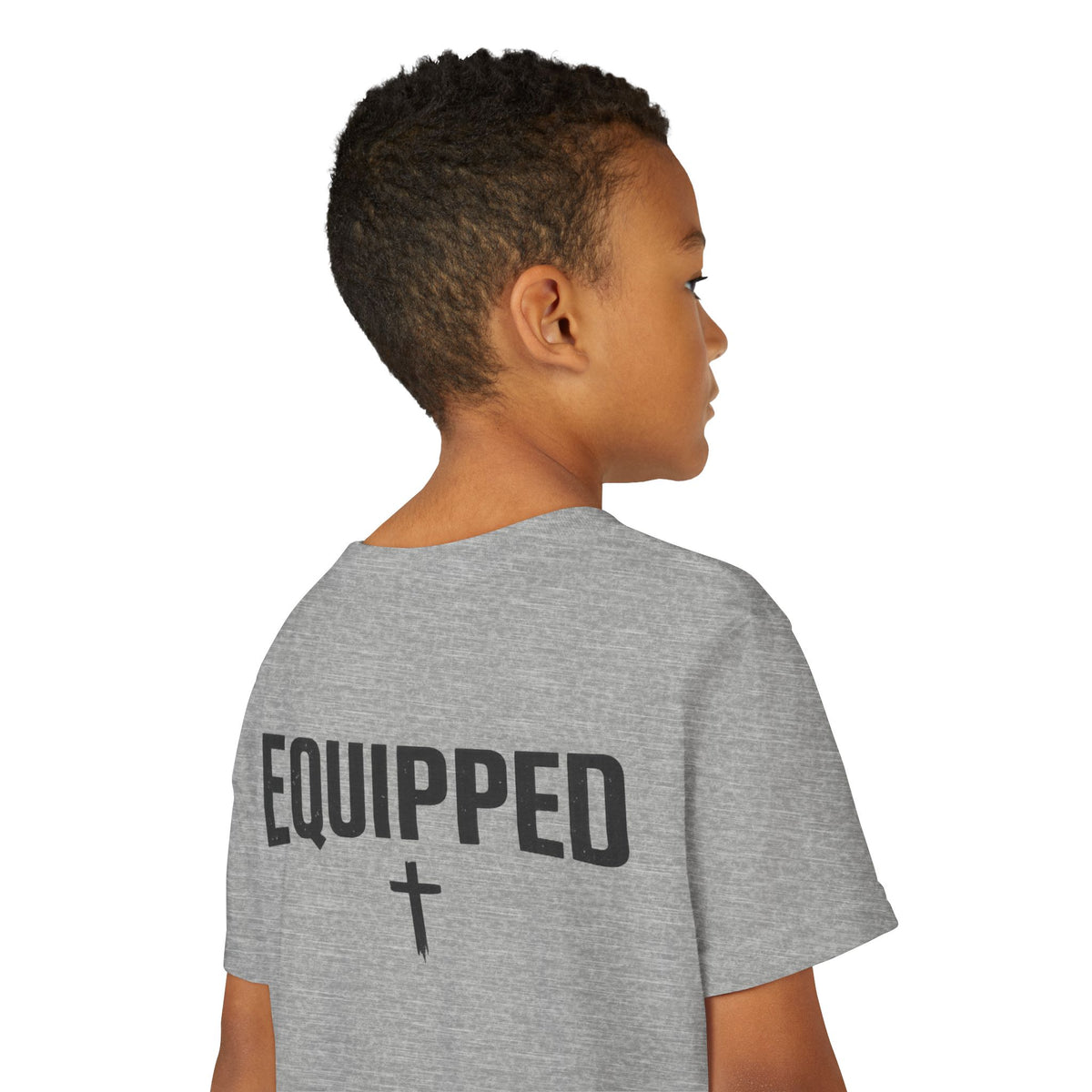 Equipped Youth Tee – Christian Kids T-Shirt with Cross & 2 Timothy 3:17