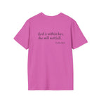 Personalized Mama T-Shirt — 'God is within her, she will not fall' Psalm 46:5 Christian Mom Tee