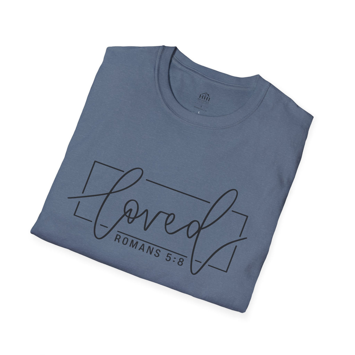 Loved Romans 5:8 Christian T-Shirt | Minimalist Faith Graphic Tee