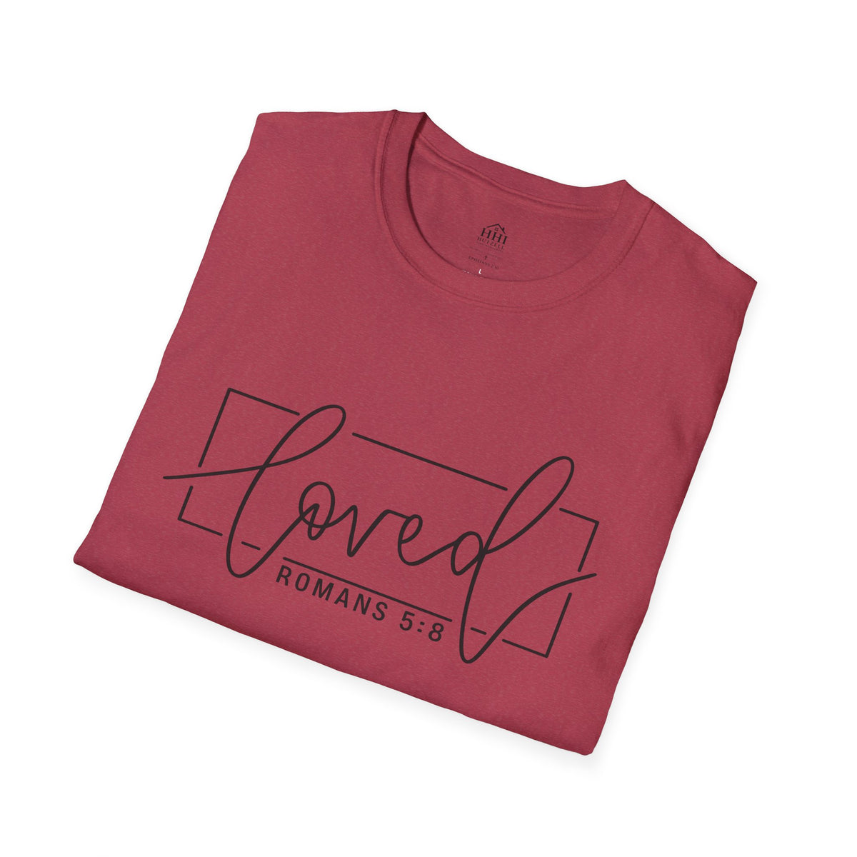 Loved Romans 5:8 Christian T-Shirt | Minimalist Faith Graphic Tee