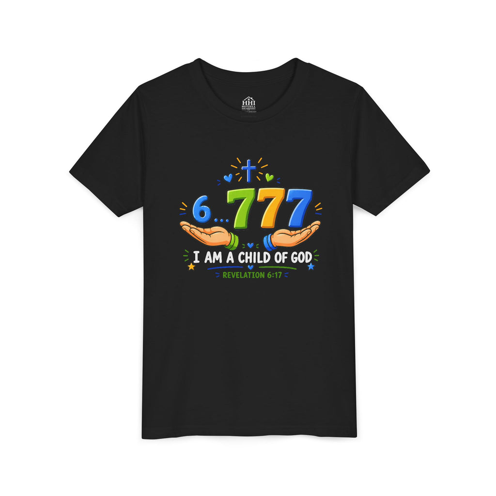 Youth Christian Tee - "6.777 I Am a Child of God" Kids Short Sleeve Shirt