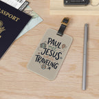 Christian Travel Luggage Tag — "Paul Met Jesus While Traveling" Inspirational Bag ID