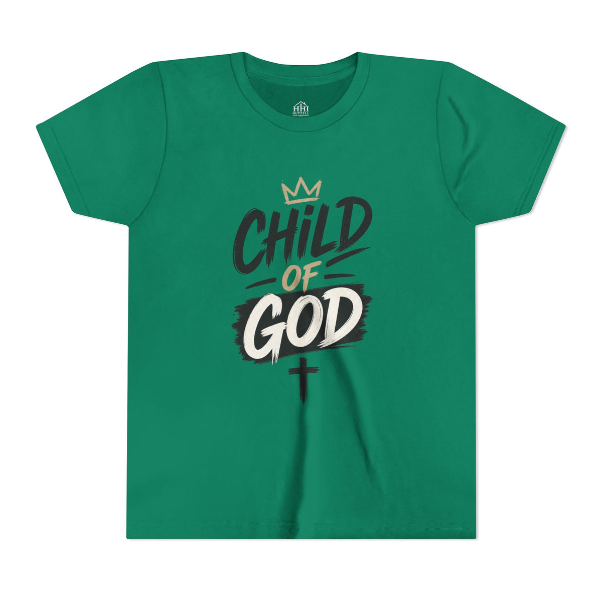 Child of God Youth Tee — Christian Kids Short Sleeve Shirt (faith, baptism, Sunday School)