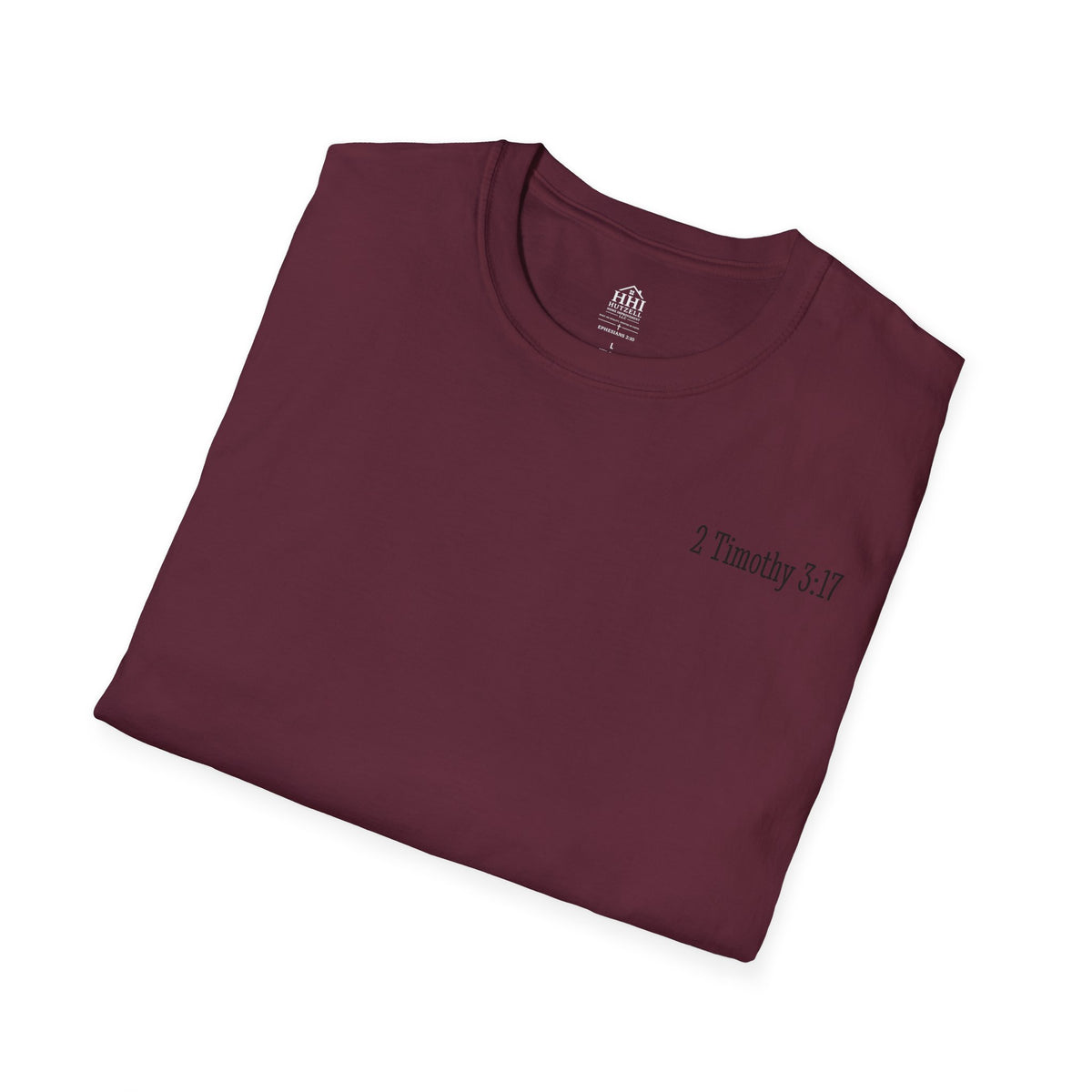 Equipped Cross T-Shirt — Christian Faith Shirt with 'Equipped' Back Print and 2 Timothy 3:17 Chest