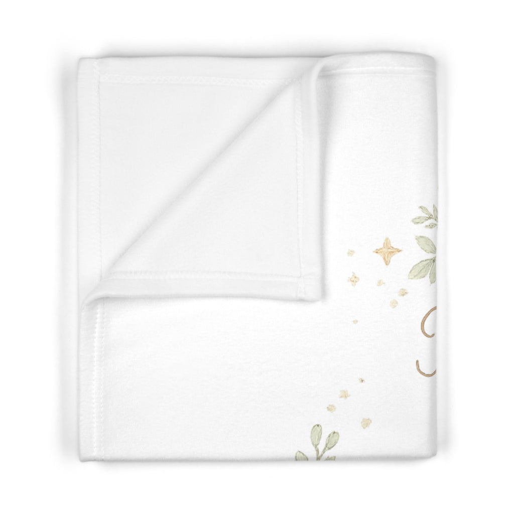 Personalized Baby Blanket - "For this child we have prayed" Floral Nursery Fleece