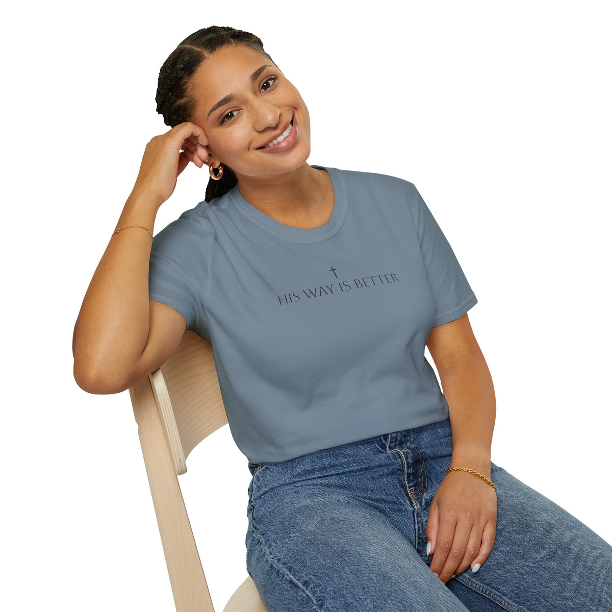 His Way Is Better T-Shirt — Minimal Cross Christian Tee