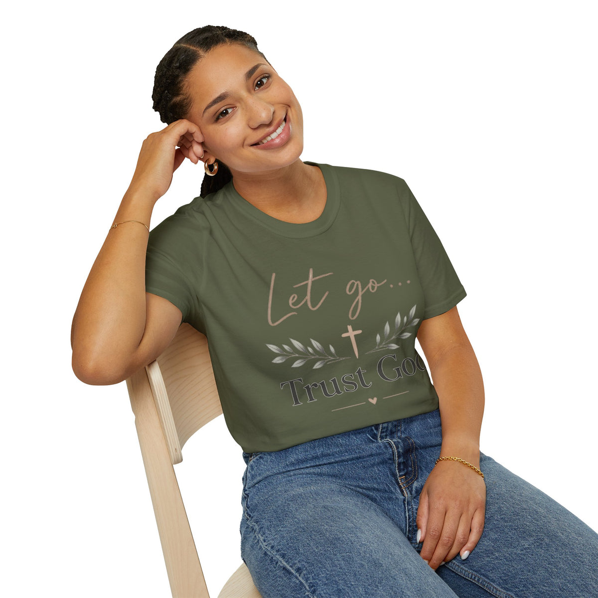 Trust God Christian T-Shirt – "Let Go… Trust God" Inspirational Tee