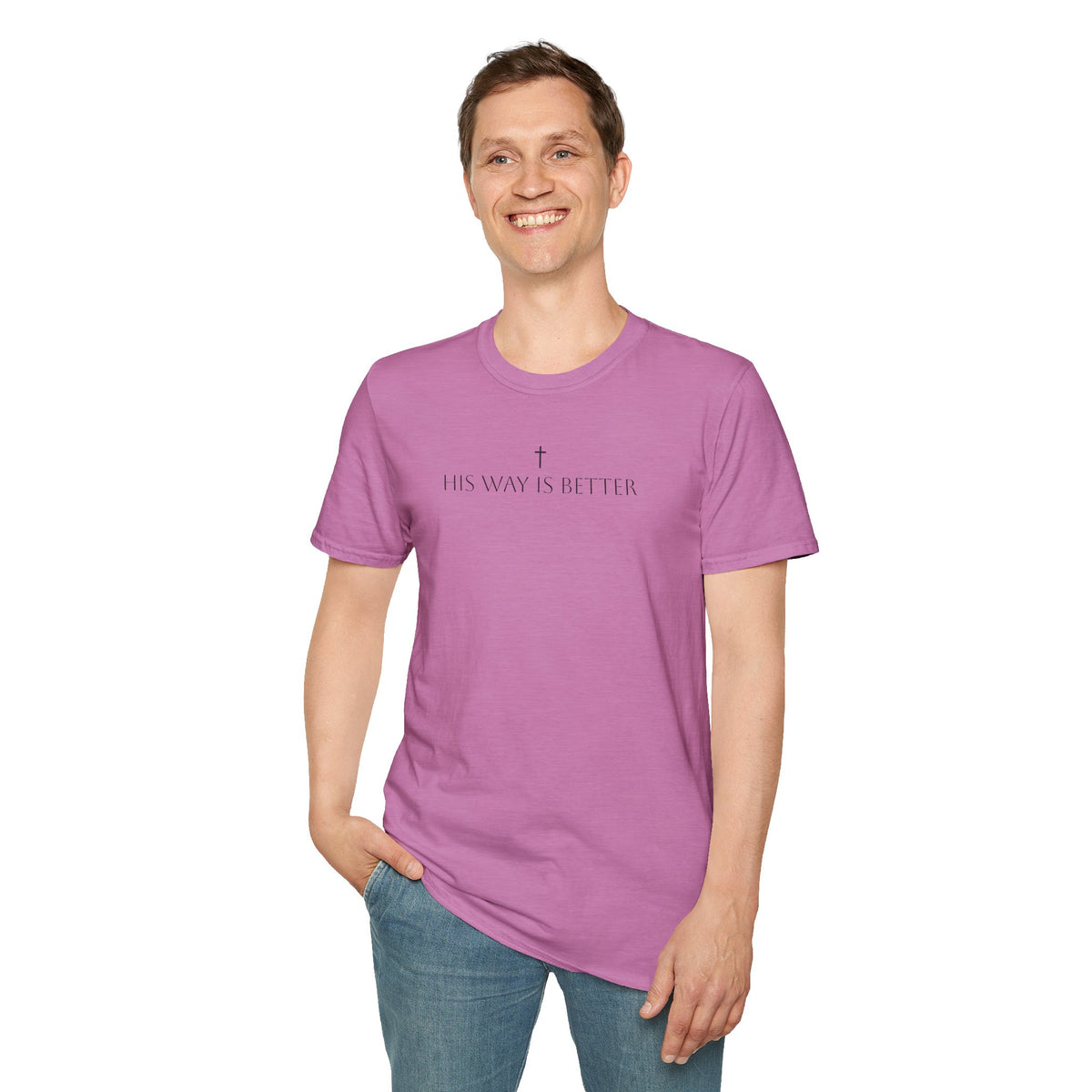 His Way Is Better T-Shirt — Minimal Cross Christian Tee
