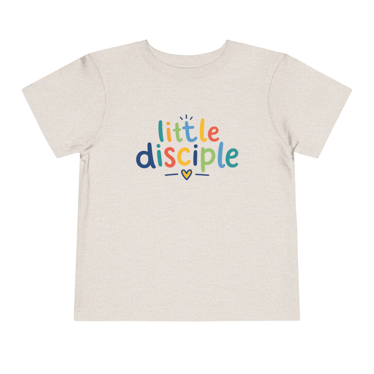 Toddler Tee — "Little Disciple" Colorful Christian Kids Shirt
