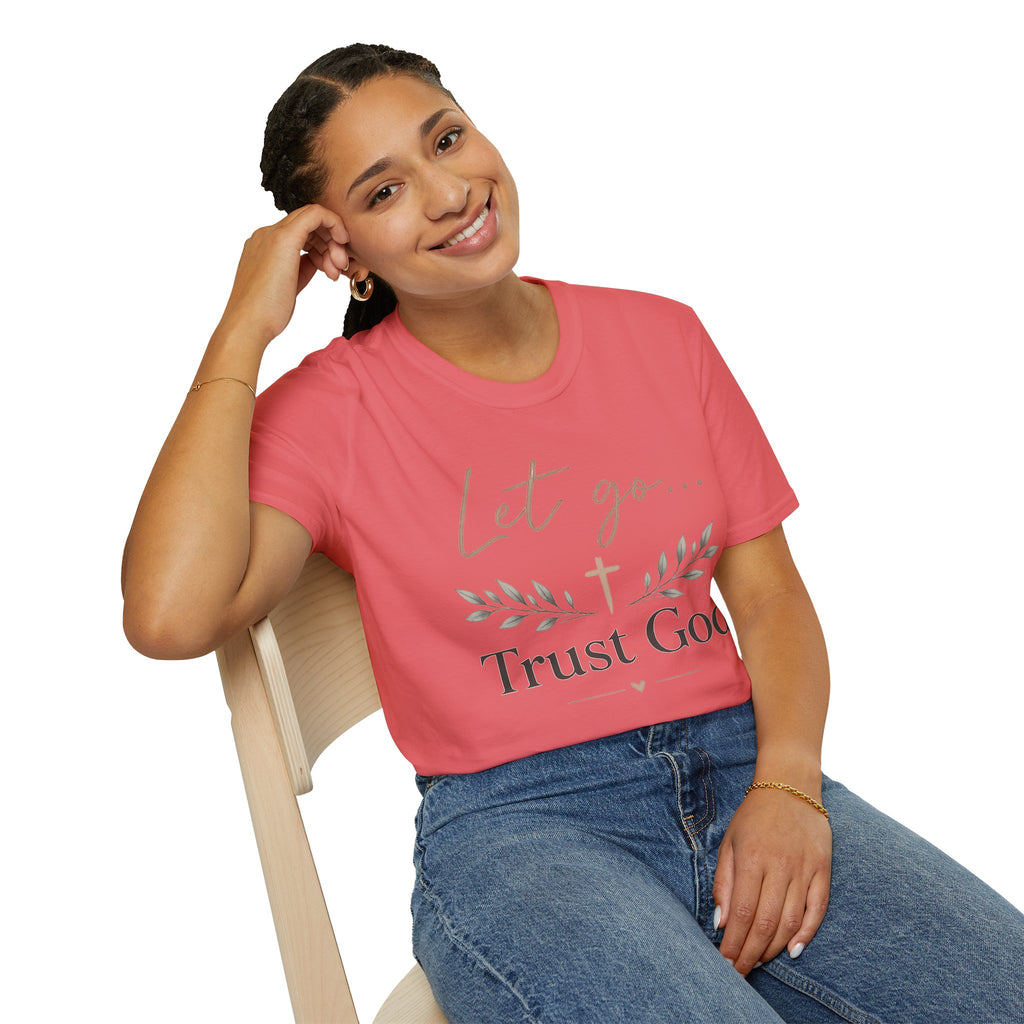 Trust God Christian T-Shirt – "Let Go… Trust God" Inspirational Tee