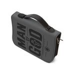 Man of God Zippered Bible Cover — Men’s Christian Bible Case with Cross Design (1 Corinthians 16:13-14)