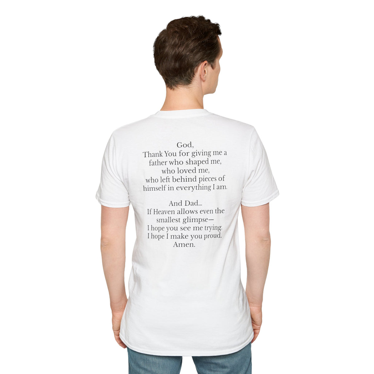 Memorial Prayer T-Shirt — 'God, Thank You for Giving Me a Father' Tribute Tee