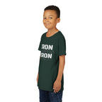 Youth Tee — "Iron Sharpens Iron" Proverbs 27:17 Christian Shirt