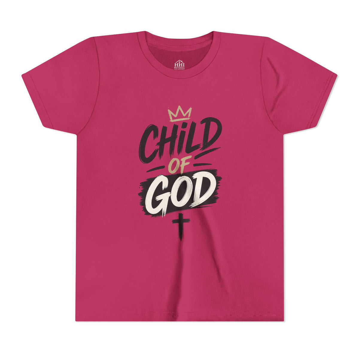 Child of God Youth Tee — Christian Kids Short Sleeve Shirt (faith, baptism, Sunday School)