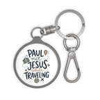 Keyring — “Paul Met Jesus While Traveling” Christian Travel Keychain