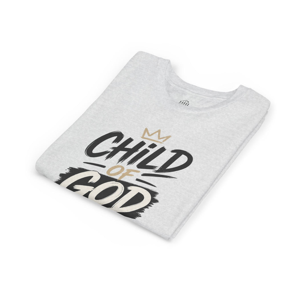 Child of God Youth Tee — Christian Kids Short Sleeve Shirt (faith, baptism, Sunday School)