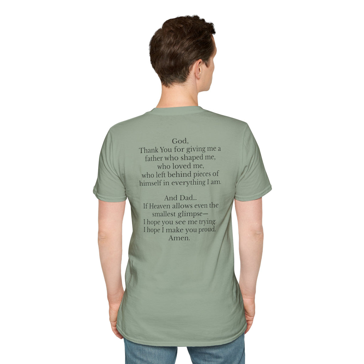 Memorial Prayer T-Shirt — 'God, Thank You for Giving Me a Father' Tribute Tee