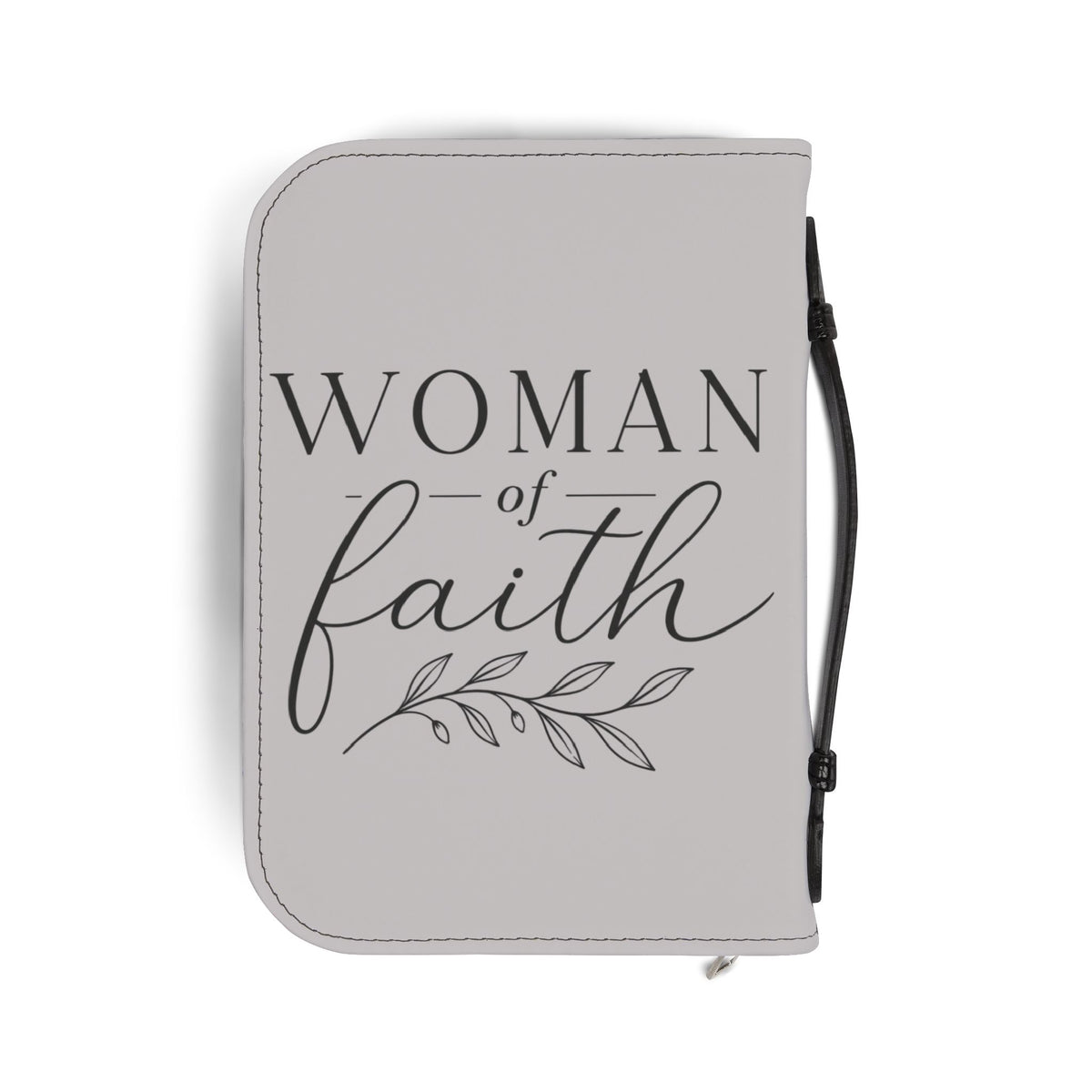 Woman of Faith Bible Cover — Zippered Leatherette Bible Case for Women