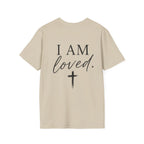 I Am Loved Christian T-Shirt — Inspirational Faith Tee with Cross
