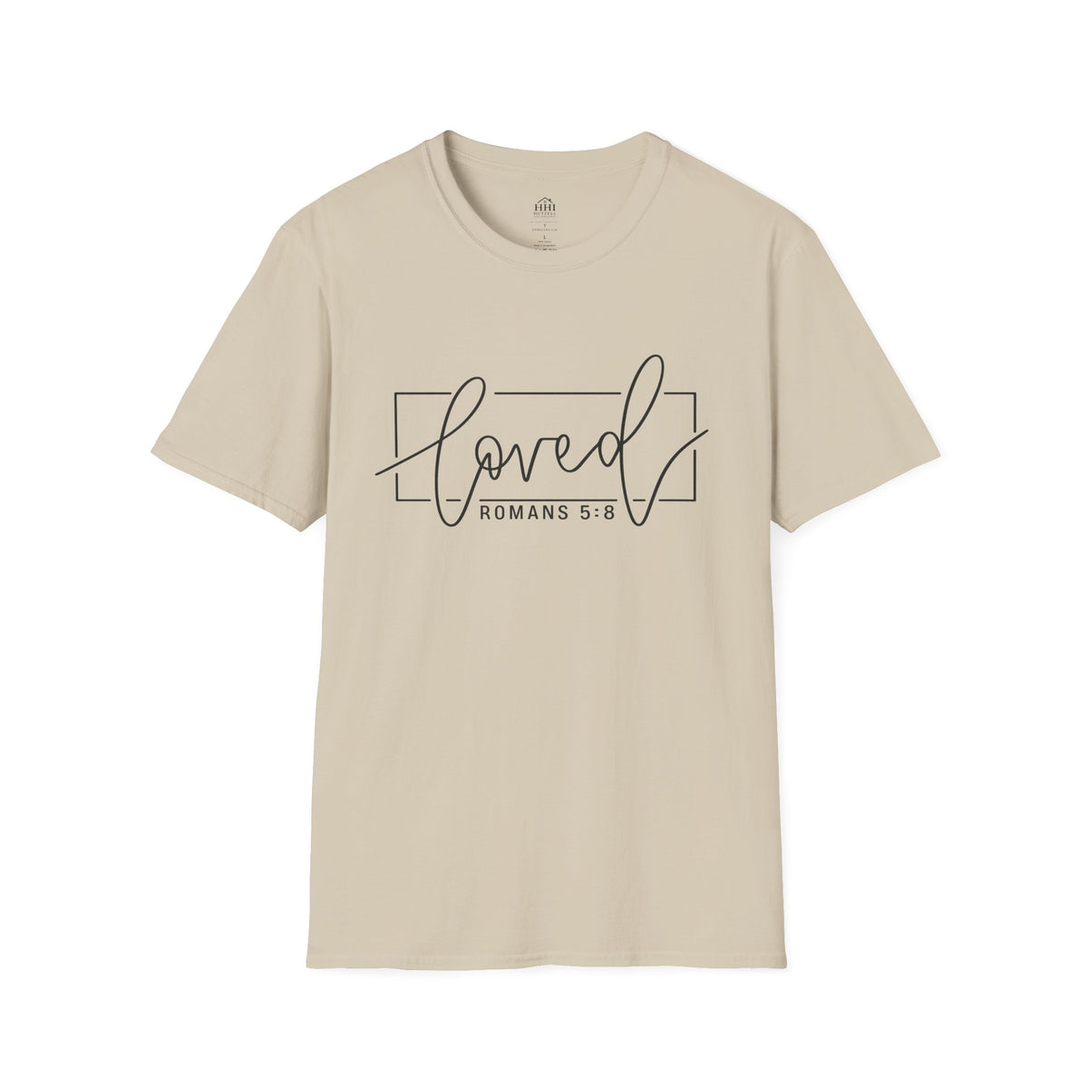 Loved Romans 5:8 Christian T-Shirt | Minimalist Faith Graphic Tee