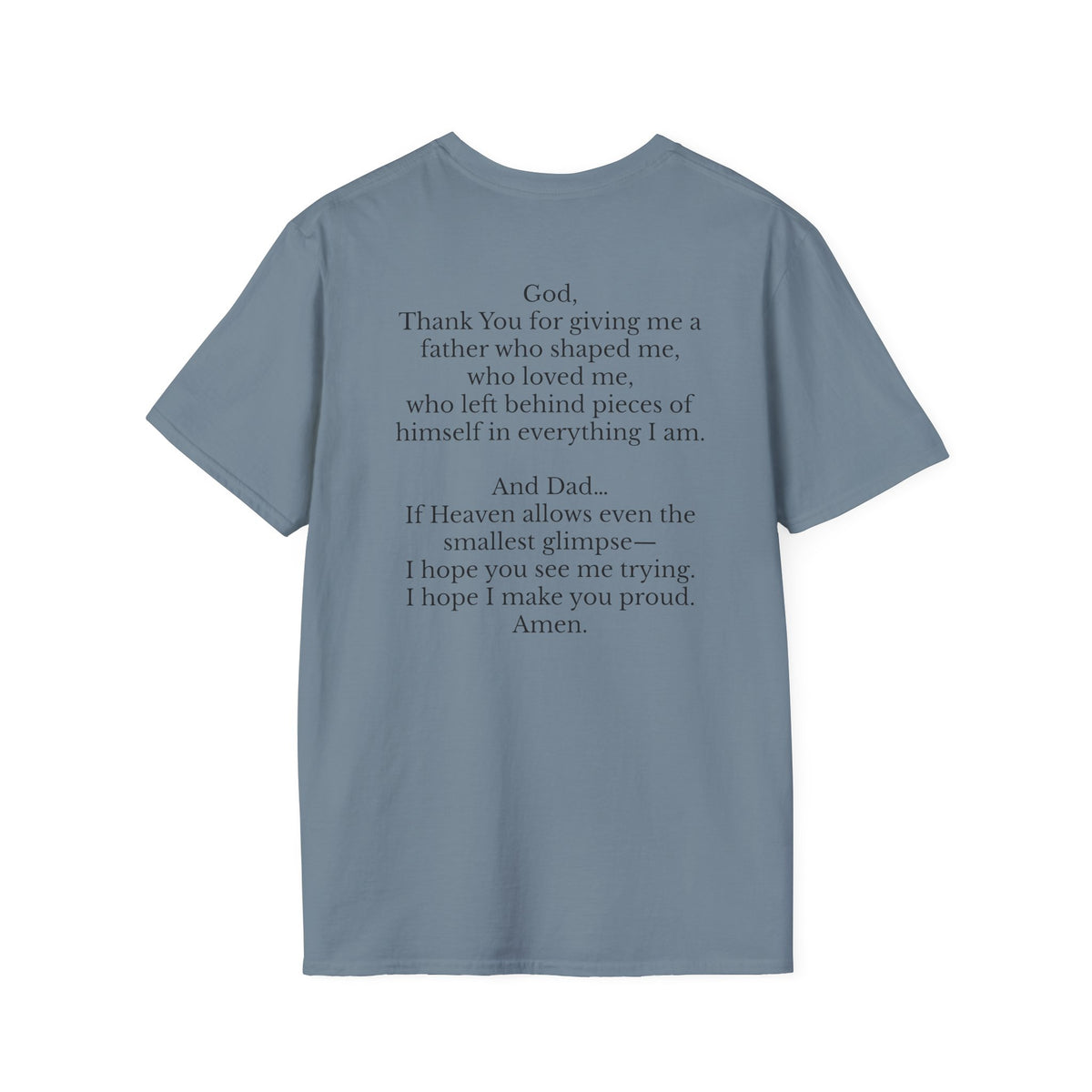 Memorial Prayer T-Shirt — 'God, Thank You for Giving Me a Father' Tribute Tee
