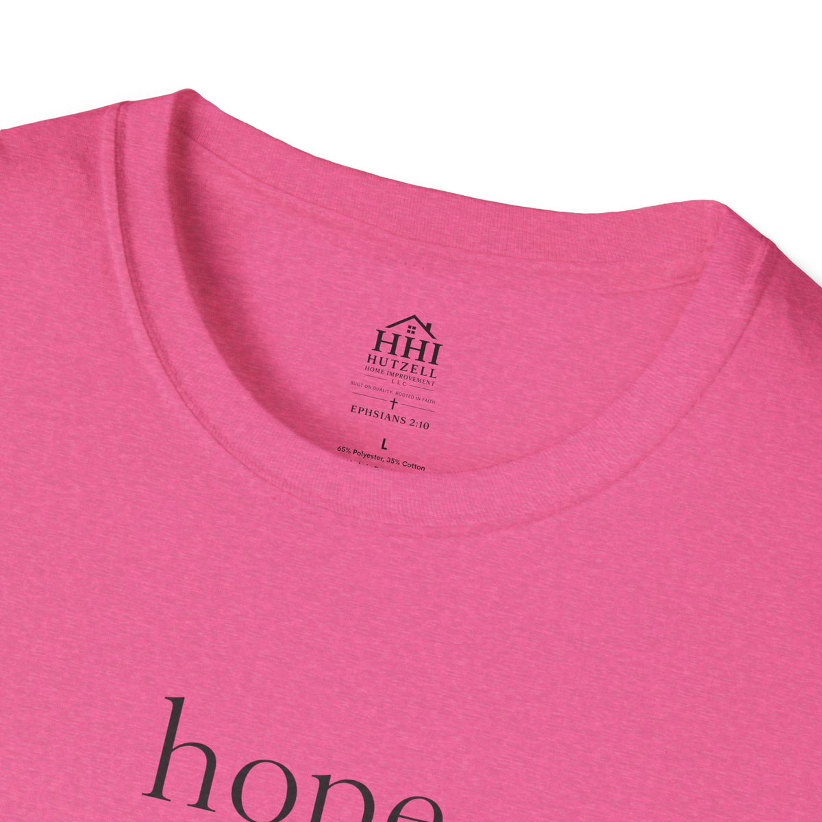 T-Shirt — 'hope' Script Tee with Cross Minimalist Christian Faith Design