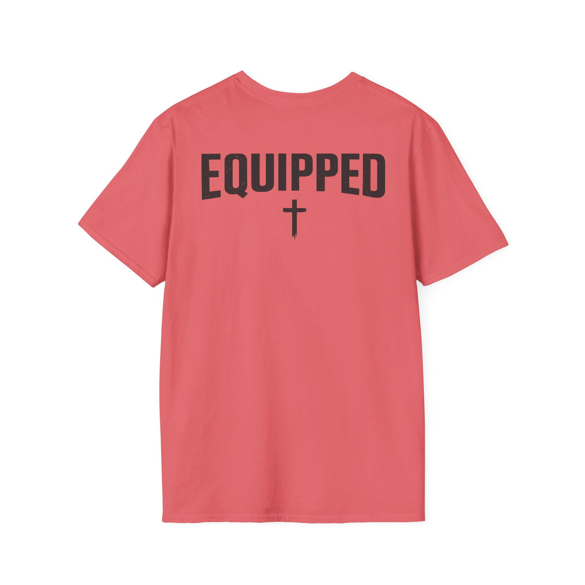 Equipped Cross T-Shirt — Christian Faith Shirt with 'Equipped' Back Print and 2 Timothy 3:17 Chest