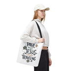 Tote Bag — "Paul Met Jesus While Traveling" Christian Travel Tote