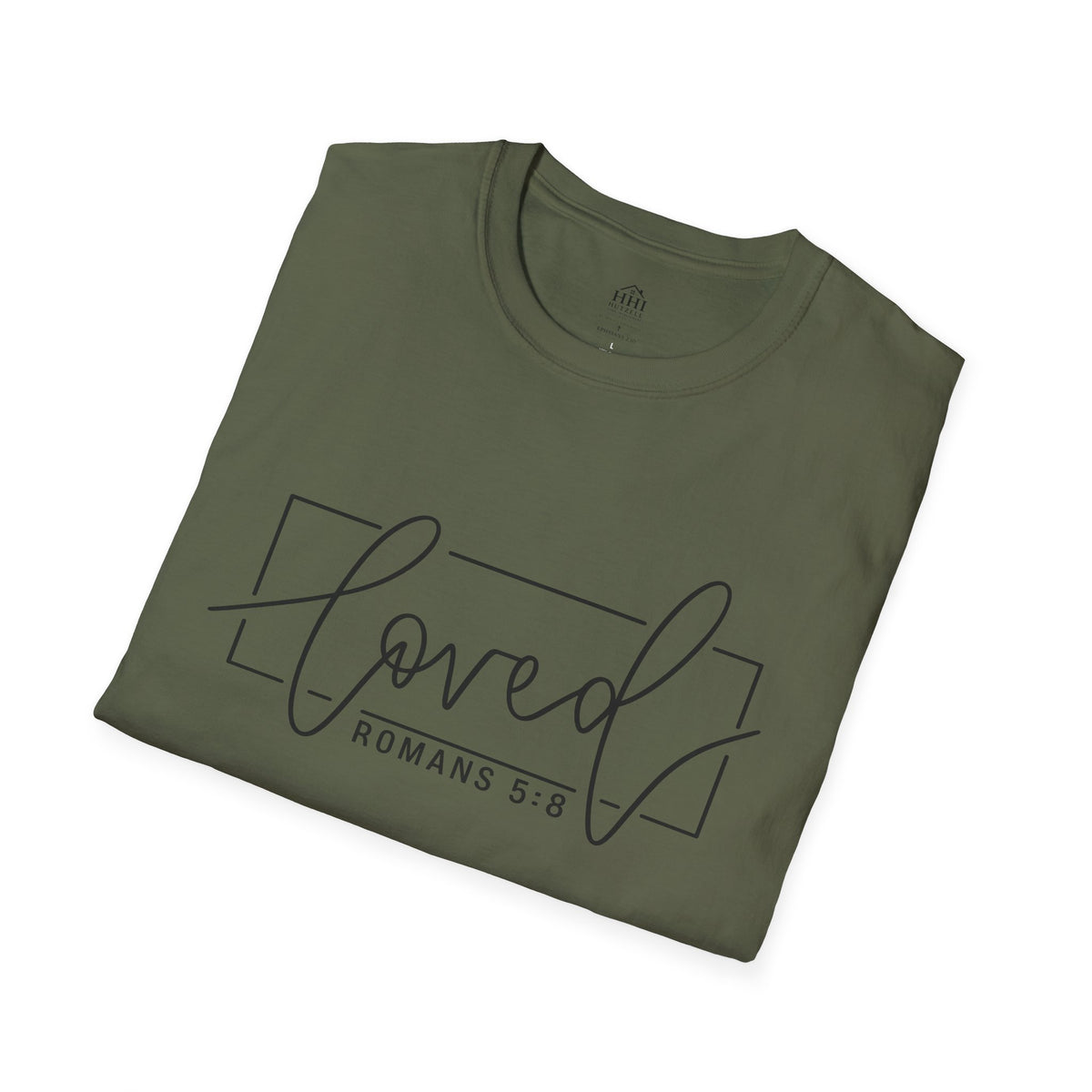Loved Romans 5:8 Christian T-Shirt | Minimalist Faith Graphic Tee