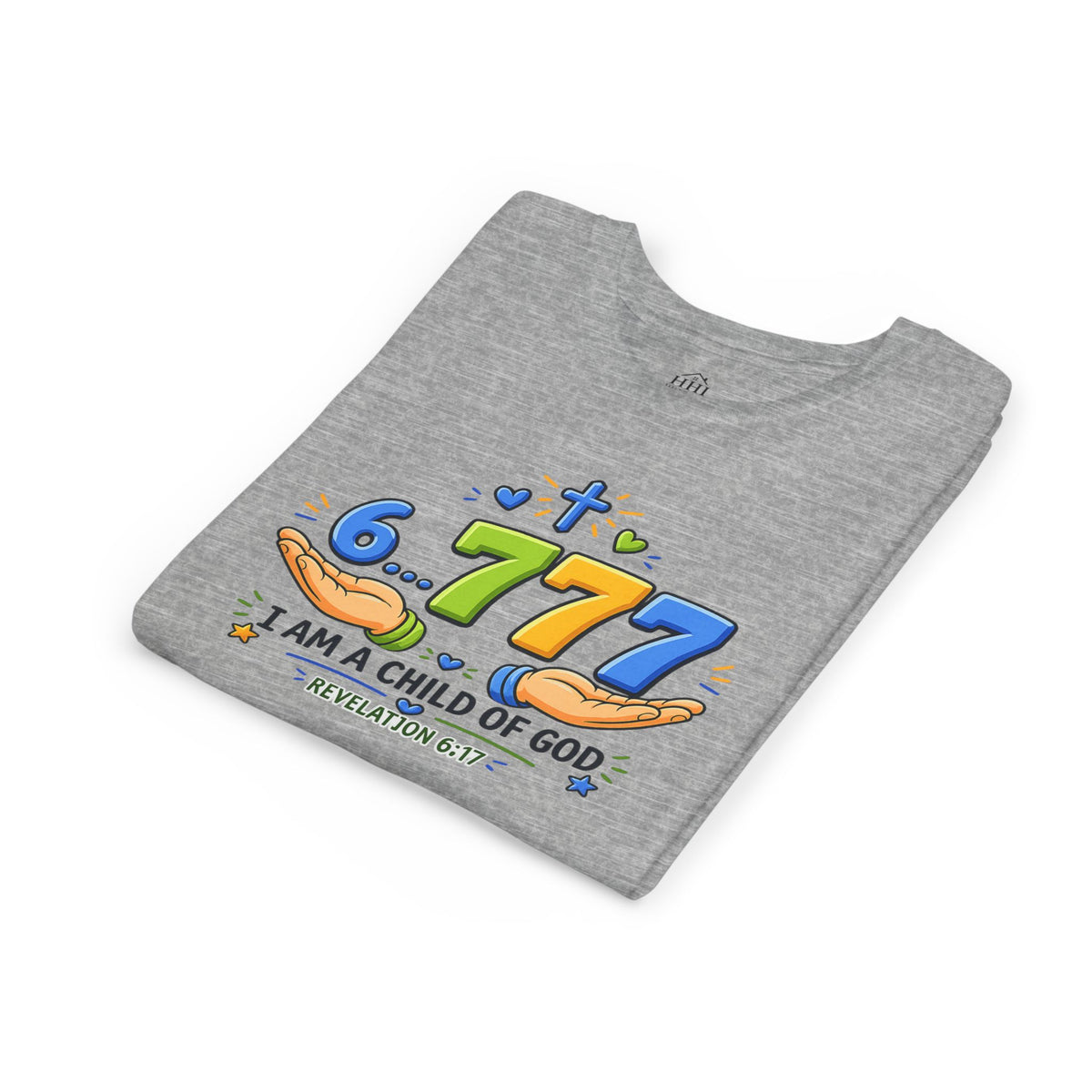 Youth Christian Tee - "6.777 I Am a Child of God" Kids Short Sleeve Shirt