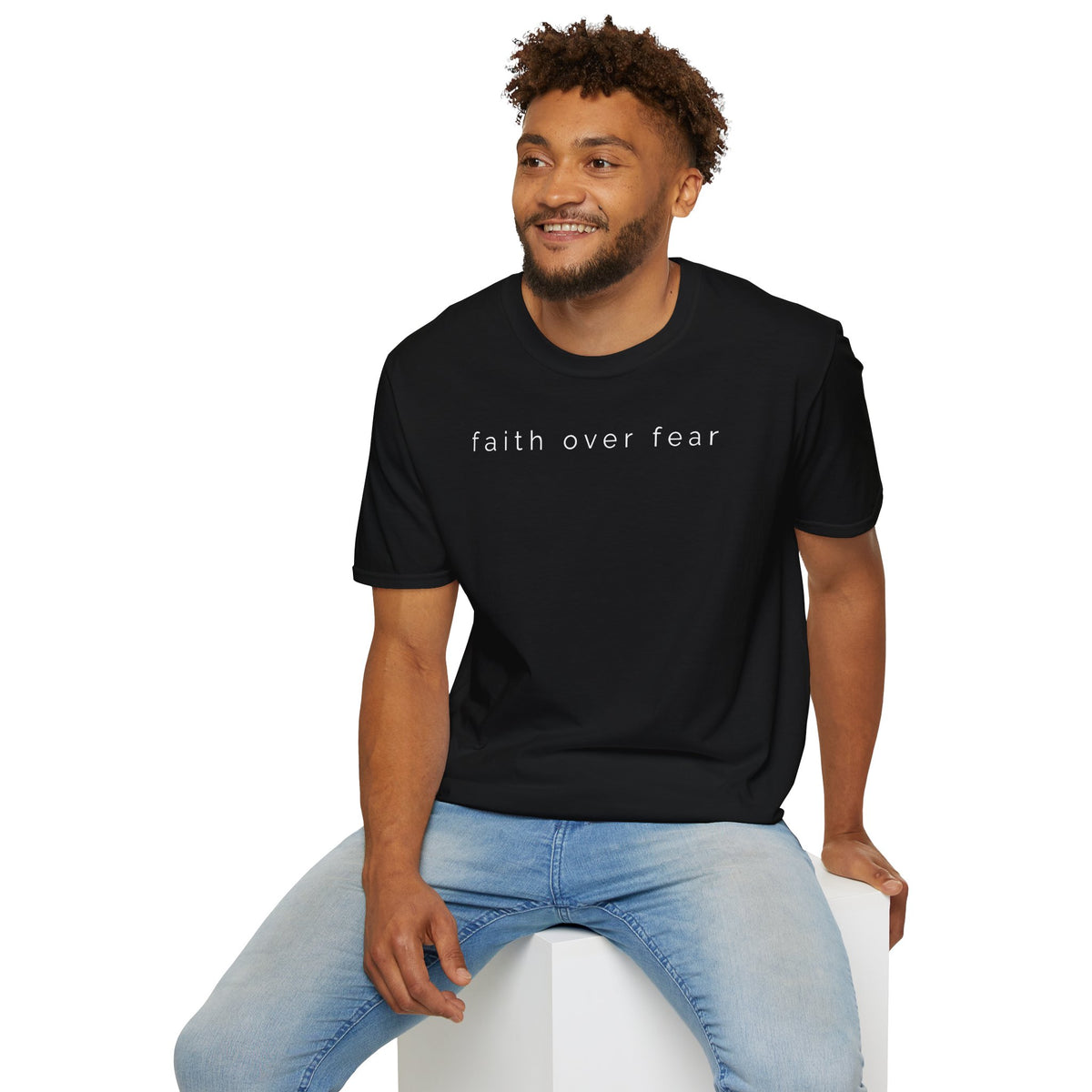 Faith Over Fear T-Shirt — Minimal Christian Inspirational Tee