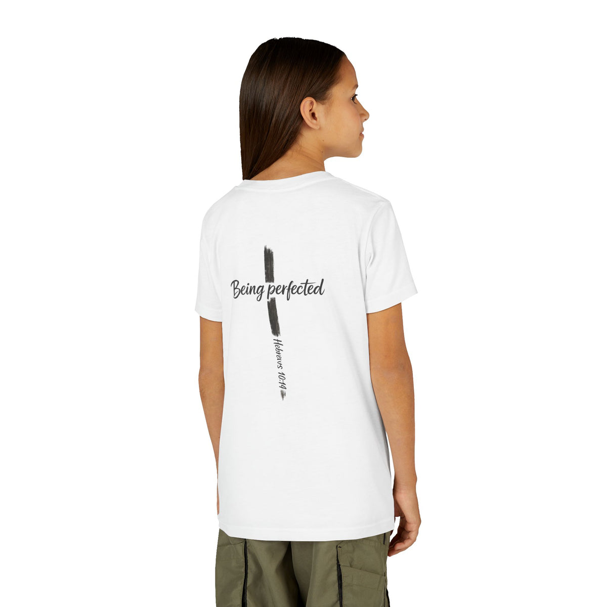 Youth Tee — "Being Perfected" Inspirational Christian T-shirt