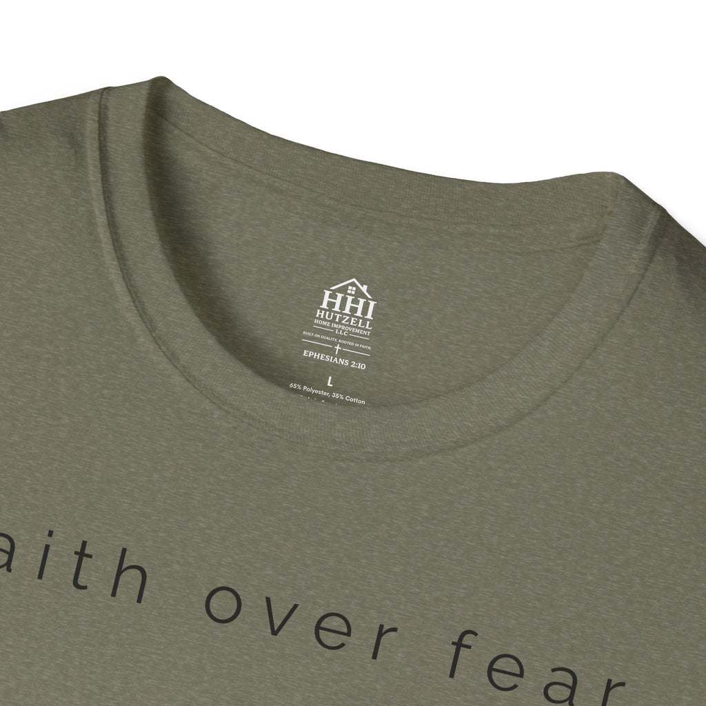 Faith Over Fear T-Shirt — Minimal Christian Inspirational Tee