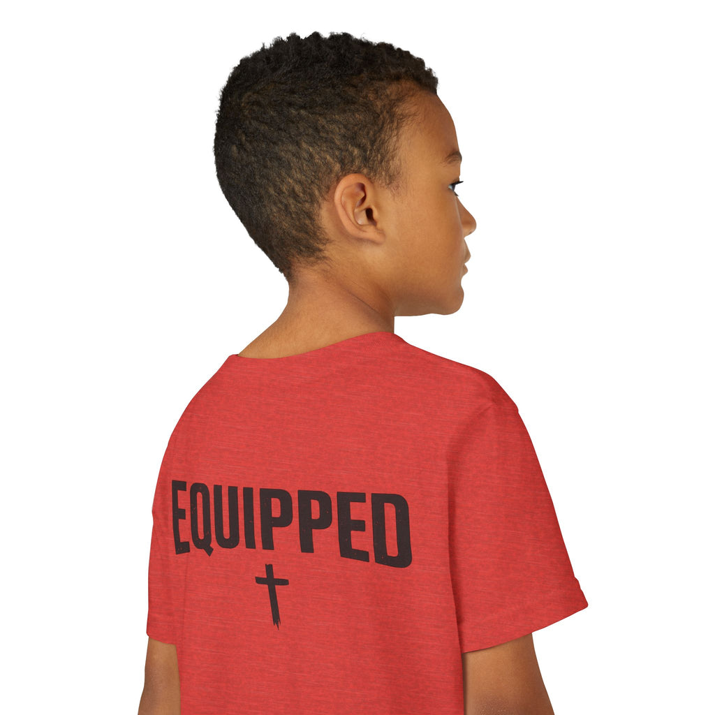 Equipped Youth Tee – Christian Kids T-Shirt with Cross & 2 Timothy 3:17