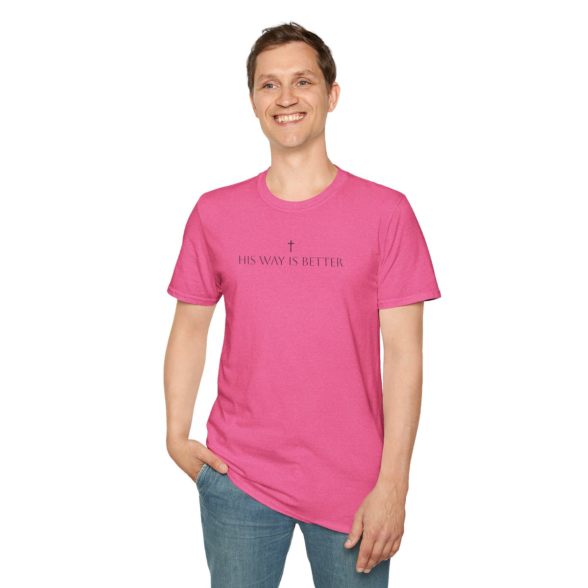 His Way Is Better T-Shirt — Minimal Cross Christian Tee