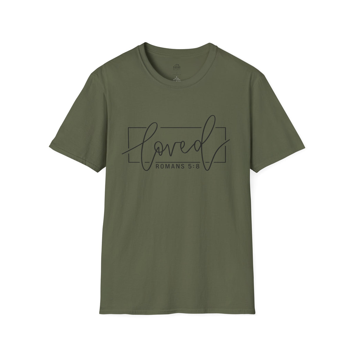 Loved Romans 5:8 Christian T-Shirt | Minimalist Faith Graphic Tee
