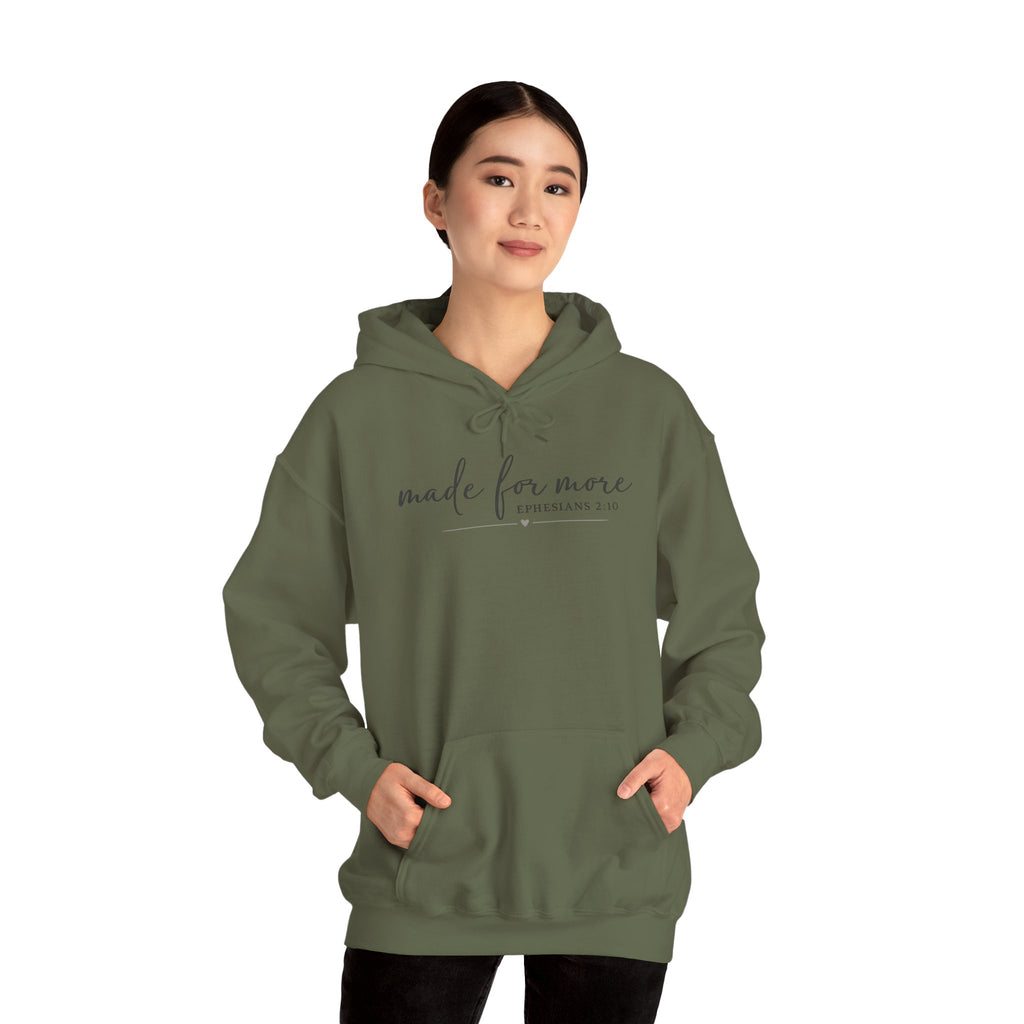 Made For More Hoodie — Inspirational Minimal Script Pullover