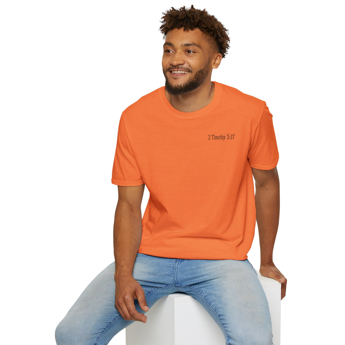 Equipped Cross T-Shirt — Christian Faith Shirt with 'Equipped' Back Print and 2 Timothy 3:17 Chest