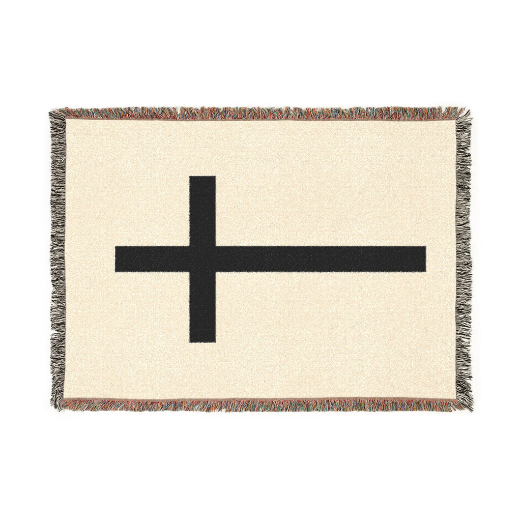 PERSONALIZABLE Woven Blanket —  Keep the cross or use your own image!