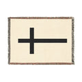 PERSONALIZABLE Woven Blanket —  Keep the cross or use your own image!