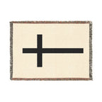PERSONALIZABLE Woven Blanket —  Keep the cross or use your own image!