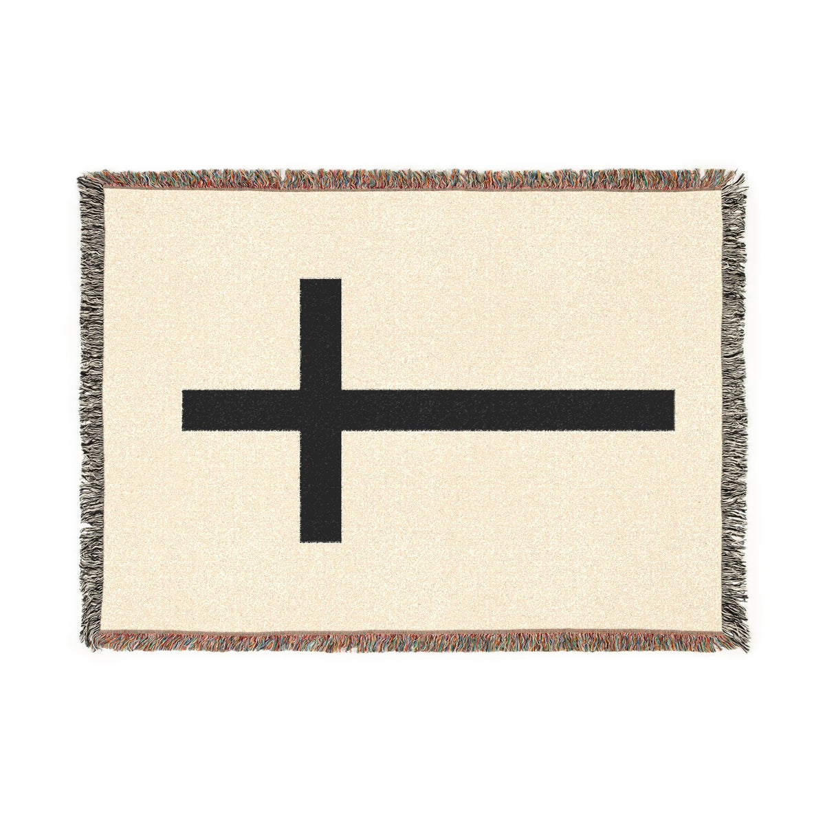 PERSONALIZABLE Woven Blanket —  Keep the cross or use your own image!