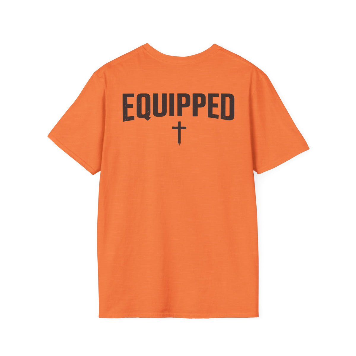 Equipped Cross T-Shirt — Christian Faith Shirt with 'Equipped' Back Print and 2 Timothy 3:17 Chest