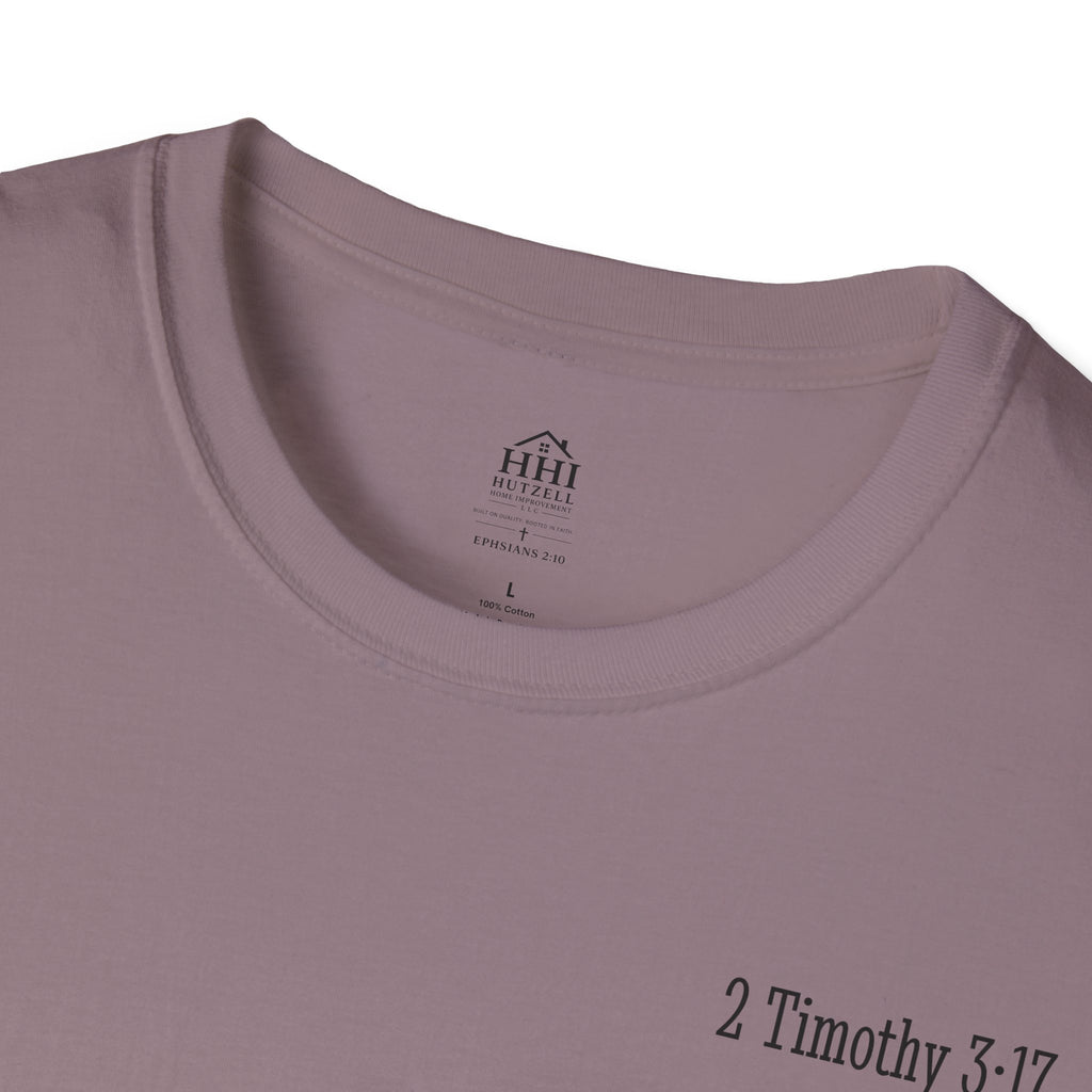 Equipped Cross T-Shirt — Christian Faith Shirt with 'Equipped' Back Print and 2 Timothy 3:17 Chest