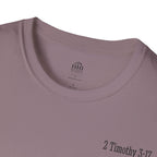 Equipped Cross T-Shirt — Christian Faith Shirt with 'Equipped' Back Print and 2 Timothy 3:17 Chest