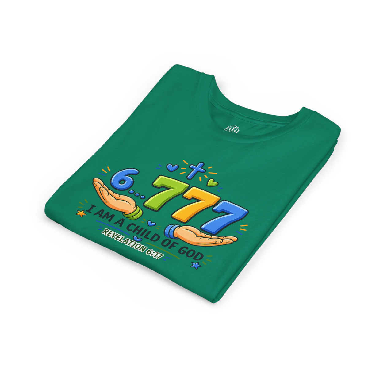Youth Christian Tee - "6.777 I Am a Child of God" Kids Short Sleeve Shirt