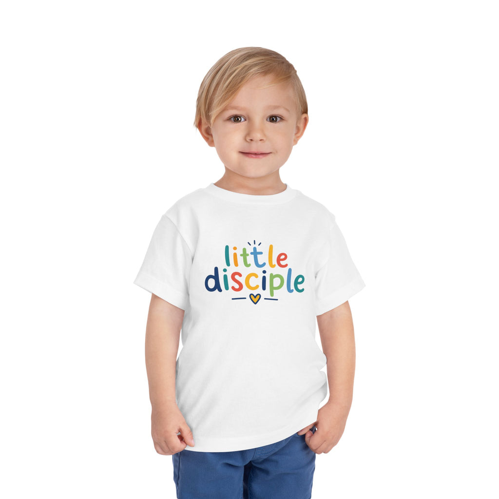 Toddler Tee — "Little Disciple" Colorful Christian Kids Shirt